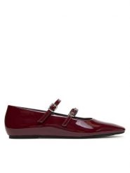 DeeZee Baleriny DZRP0468-10 Bordowy. Czerwone baleriny damskie DeeZee, bez wzorów, ze skóry, bez obcasa. Za 139.99 zł.
