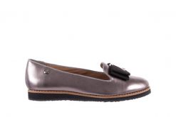 Mokasyny Bayla-018 1063-X90 Pewter, Srebrny, Skóra naturalna - 39. Szare mokasyny damskie Bayla, z materiału, klasyczne. W wyprzedaży za 134.10 zł.