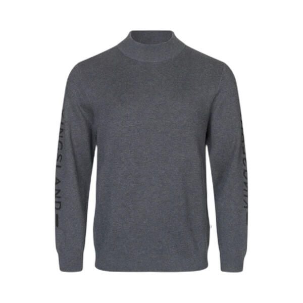 Sweter z okrągłym dekoltem Kingsland Vikko. Szare swetry przez głowę męskie KINGSLAND, l, bez wzorów, z materiału, bez kołnierzyka. Za 423.50 zł.