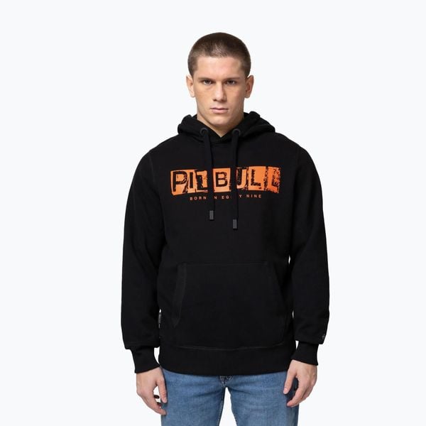 Bluza męska Pitbull Blacky Hooded. Czarne bluzy męskie PITBULL, l, bez wzorów, z bawełny, bez kaptura. Za 249.99 zł.