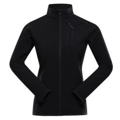 Bluza damska turystyczna szybkoschnąca Alpine Pro Morwa. Czarne bluzy damskie Alpine Pro, bez wzorów, bez kaptura. W wyprzedaży za 299.00 zł.