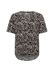 Street One Bluzka Kobiety wiskoza czarny|beżowy, 40. Brązowe bluzki damskie Street One, bez wzorów, z wiskozy, street, bez kołnierzyka, bez ramiączek. Za 139.95 zł.