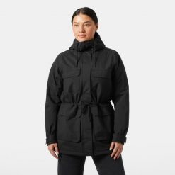 Parka dla kobiet Helly Hansen Escape. Czarne parki damskie Helly Hansen, na jesień, s, z aplikacjami, z materiału, biznesowe, bez kaptura. Za 1,021.35 zł.