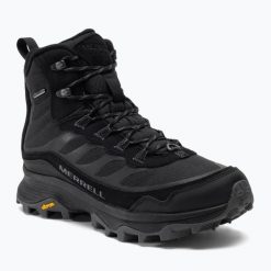Buty turystyczne męskie Merrell Moab Speed Thermo Mid WP. Czarne trekkingi męskie Merrell, trekkingowe. Za 629.99 zł.