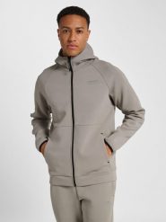 Bluza z kapturem z pełnym zamkiem błyskawicznym Hummel Tech. Szare bluzy męskie Hummel, m, bez wzorów, z bawełny, z kapturem, na fitness i siłownię. Za 342.55 zł.