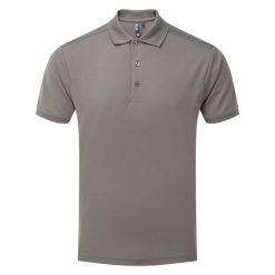 Męska Koszulka Polo Coolchecker. Szare koszulki polo męskie PREMIER, m, bez wzorów, z dzianiny, bez kołnierzyka, bez ramiączek, na fitness i siłownię. Za 75.99 zł.