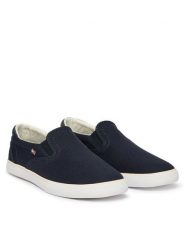Tommy Hilfiger Tenisówki Th Low Profile Slip On FW0FW09103 Granatowy. Niebieskie trampki i tenisówki damskie Tommy Hilfiger, bez wzorów, z materiału, bez zapięcia. Za 289.99 zł.