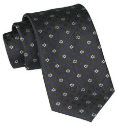 Męski Krawat Angelo di Monti - Brązowy w Grochy. Brązowe krawaty i muchy Angelo di Monti, bez wzorów, z tkaniny, eleganckie. Za 45.00 zł.