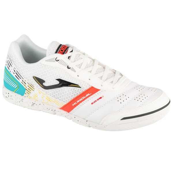 Buty halowe do piłki nożnej męskie, Mundial 25 MUNS IN. Białe buty sportowe męskie Joma, bez zapięcia, do piłki nożnej. Za 229.99 zł.