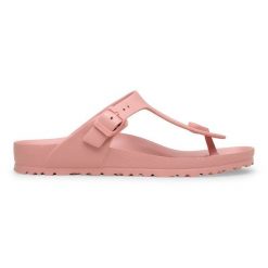Birkenstock Gizeh EVA Pink Clay Japonki damskie. Czerwone klapki damskie Birkenstock, bez wzorów, ze skóry, klasyczne, bez obcasa. Za 189.99 zł.