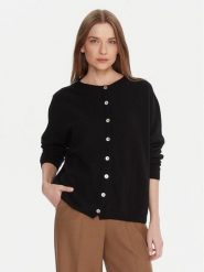 Kontatto Kardigan 3M0978C Czarny Relaxed Fit. Czarne kardigany damskie Kontatto, m, bez wzorów, z wełny. Za 469.99 zł.