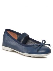 Geox Baleriny Jr Plie' J4555D 00085 C4002 M Granatowy. Niebieskie baleriny dziewczęce Geox, bez wzorów, ze skóry, bez zapięcia. Za 469.99 zł.