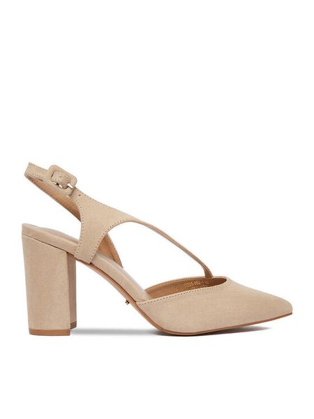 DeeZee Czółenka CEO-CD25-052-1 Beżowy. Brązowe czółenka damskie DeeZee, bez wzorów, z materiału, bez obcasa, bez zapięcia. Za 139.99 zł.