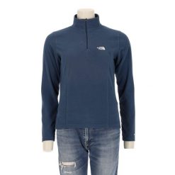 Second life - Kobaltowy polarowy sweter damski TNF - Jak nowy. Niebieskie swetry damskie The North Face, bez wzorów, z polaru, sportowe, bez kołnierzyka, bez ramiączek, bez kaptura. Za 126.86 zł.