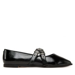 Baleriny Buffalo. Czarne baleriny damskie Buffalo, bez wzorów, bez obcasa. Za 249.99 zł.