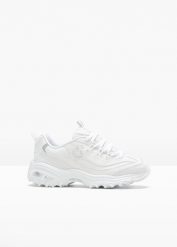Sneakersy Skechers. Białe obuwie sportowe damskie bonprix, bez wzorów. Za 329.99 zł.