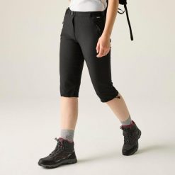 Szorty damskie Regatta Xert Stretch. Czarne szorty damskie Regatta, m, bez wzorów, z elastanu. Za 159.99 zł.