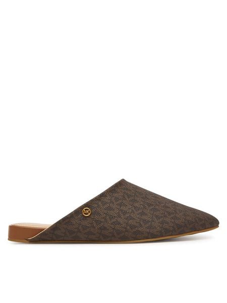 MICHAEL Michael Kors Klapki Cady 40T6CDFP1B Brązowy. Brązowe klapki damskie MICHAEL Michael Kors, bez wzorów, ze skóry, bez obcasa. Za 567.99 zł.