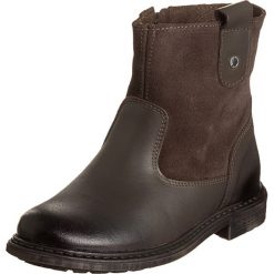 Skórzane botki w kolorze szarobrązowym. Brązowe botki dziewczęce Billowy, z materiału, bez zapięcia. W wyprzedaży za 159.95 zł.