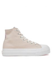 Roxy Trampki V12-907 Beżowy. Brązowe trampki i tenisówki damskie Roxy, bez wzorów, z materiału, bez zapięcia. Za 129.99 zł.