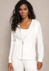 Biała Rozsuwana Bluza z Kapturem Lecua. Białe bluzy damskie Renee, xs, bez wzorów, z kapturem. Za 79.99 zł.