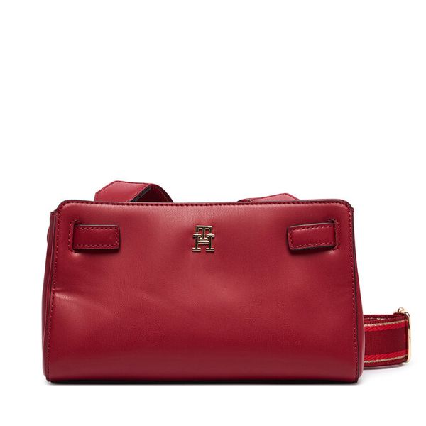 Torebka Tommy Hilfiger. Czerwone listonoszki damskie Tommy Hilfiger, bez wzorów, bez dodatków. Za 418.99 zł.