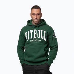 Bluza męska Pitbull Norton Hooded. Zielone bluzy sportowe męskie PITBULL, m, bez wzorów, z bawełny, bez kaptura, na fitness i siłownię. Za 219.99 zł.