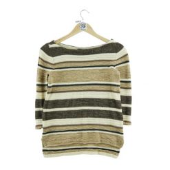 Kobieta Sweter lniany brązowy. Brązowe swetry damskie Ralph Lauren, l, bez wzorów, ze lnu, eleganckie, bez kołnierzyka, bez ramiączek, bez kaptura. Za 59.60 zł.
