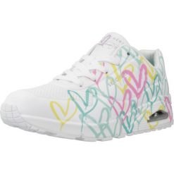 Buty SKECHERS 177982S UNO Biały. Białe obuwie sportowe damskie Skechers, bez wzorów, z materiału, trekkingowe, Skechers Sport. Za 487.00 zł.