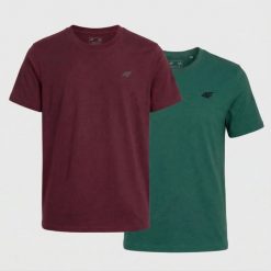KOSZULKA MĘSKA LIMITOWANA 4F T-SHIRT KOMPLET ZESTAW 2 SZTUKI L M3948 SS26. Koszulki sportowe męskie 4f, l, bez wzorów, z bawełny, sportowe, bez kołnierzyka. Za 109.80 zł.