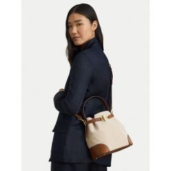 Torebka LAUREN RALPH LAUREN. Brązowe torebki do ręki damskie Lauren Ralph Lauren, bez wzorów, bez dodatków. Za 1,376.99 zł.