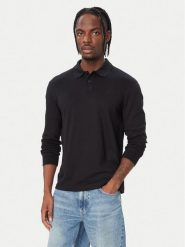 BOSS Polo Interlock 50527525 Czarny Regular Fit. Czarne koszulki polo męskie Boss, m, bez wzorów, z bawełny, bez ramiączek. Za 499.99 zł.