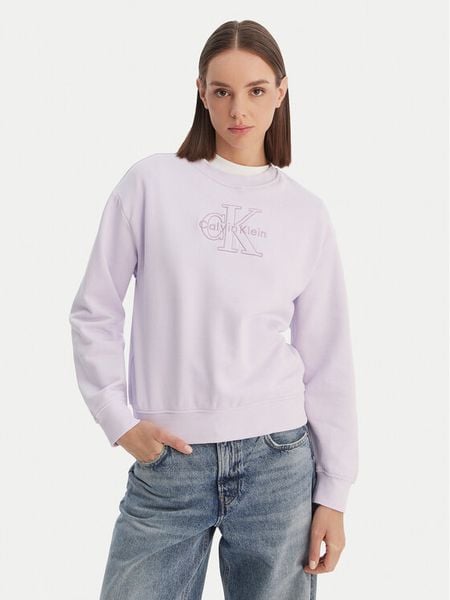 Calvin Klein Jeans Bluza LV047F204G Różowy Regular Fit. Czerwone bluzy damskie Calvin Klein Jeans, s, bez wzorów, z jeansu, bez kaptura. Za 409.99 zł.