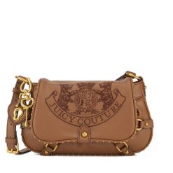 Torebka Juicy Couture. Brązowe listonoszki damskie Juicy Couture, bez wzorów, bez dodatków. Za 319.99 zł.