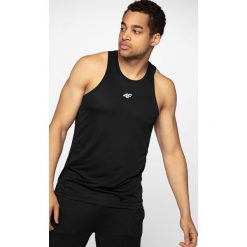 Top do biegania męski TSMF212 - głęboka czerń. Koszulki sportowe męskie 4f. W wyprzedaży za 59.99 zł.