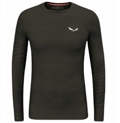 Bluza termoaktywna Salewa Cristallo Warm Amr L/S Tee - dark olive. Zielone bluzy damskie Salewa, l, bez wzorów, bez kaptura. Za 498.91 zł.
