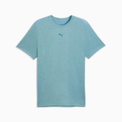 Koszulka treningowa męska Puma CLOUDSPUN niebieska 52759346 r M. Niebieskie koszulki sportowe męskie Puma, l, bez wzorów, z elastanu, bez kołnierzyka, bez ramiączek, na fitness i siłownię. Za 134.44 zł.