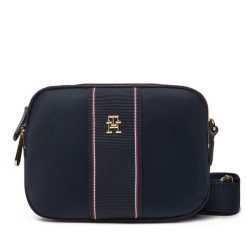Torebka Tommy Hilfiger. Niebieskie listonoszki damskie Tommy Hilfiger, bez wzorów, bez dodatków. Za 239.99 zł.