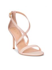 Lauren Ralph Lauren Sandały Gabriele 802904245001 Różowy. Czerwone sandały damskie Lauren Ralph Lauren, bez wzorów, ze skóry, bez obcasa, na słupku, bez zapięcia. Za 779.99 zł.