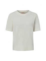 MOS MOSH Sweter z krótkim rękawem z wełny, moheru i alpaki - MMMape Kobiety biały, M. Białe swetry damskie Mos Mosh, m, bez wzorów, z dzianiny, klasyczne, bez kołnierzyka, bez ramiączek, krótkie, bez kaptura. Za 399.95 zł.