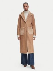 Rinascimento Kożuch sztuczny CFC0127144003 Beżowy jasny Regular Fit. Brązowe płaszcze damskie Rinascimento, m, bez wzorów, z syntetyku, bez kaptura. Za 974.99 zł.