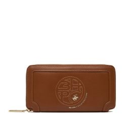 Portfel Beverly Hills Polo Club. Brązowe portfele damskie Beverly Hills Polo Club, bez wzorów. Za 129.99 zł.