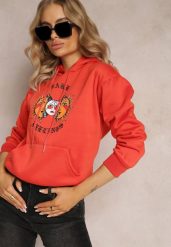 Pomarańczowa Bluza Kangurka z Nadrukiem i Kapturem Uvella. Brązowe bluzy damskie Renee, l, bez wzorów. Za 79.99 zł.