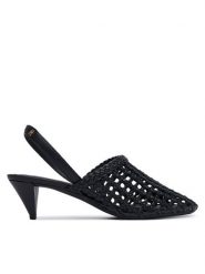 Tommy Hilfiger Czółenka Pointed Toe FW0FW09213 Czarny. Czarne czółenka damskie Tommy Hilfiger, bez wzorów, ze skóry, bez obcasa, bez zapięcia. Za 529.99 zł.