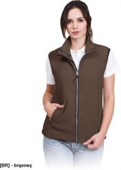 Reis VHONEY-L bezrękawnik damski z polaru, kołnierz ze stójką - brązowy M. Brązowe kurtki damskie Reis, l, bez wzorów, z polaru, bez kaptura. Za 96.74 zł.