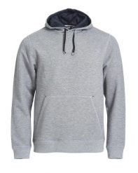 Clique Classic Hoody – męska bluza z kapturem szary melanż – grey melange. Szare bluzy męskie CLIQUE, l, bez wzorów, z bawełny, z kapturem. Za 216.90 zł.