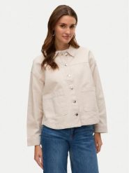 Vero Moda Koszula jeansowa Jamie 10331693 Beżowy Relaxed Fit. Brązowe bluzki damskie Vero Moda, l, bez wzorów, z bawełny, bez kołnierzyka, bez ramiączek. Za 159.99 zł.