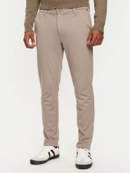 Only & Sons Chinosy 22010209 Khaki Regular Fit. Brązowe eleganckie spodnie męskie Only & Sons, m, bez wzorów, z syntetyku. Za 109.99 zł.
