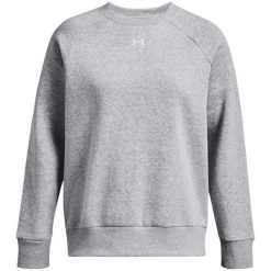 Bluza Damska Sportowa Nierozpinana Under Armour Rival Fleece Crew. Szare bluzy sportowe damskie Under Armour, bez wzorów, bez kaptura, na fitness i siłownię. W wyprzedaży za 126.79 zł.