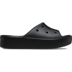 Klapki plażowe damskie Crocs Classic Platform Slide. Czarne klapki damskie Crocs, bez wzorów, sportowe, bez obcasa. Za 169.99 zł.